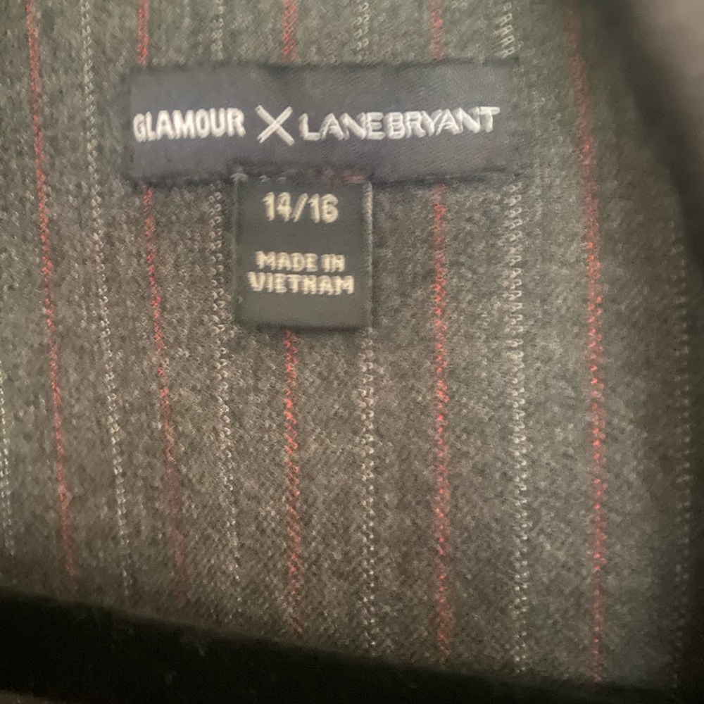 Lane Bryant Gray and Red Striped Garment